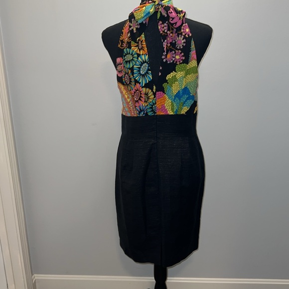 TRINA TURK SILK IBIS HALTER DRESS SIZE 10 - Picture 2 of 14